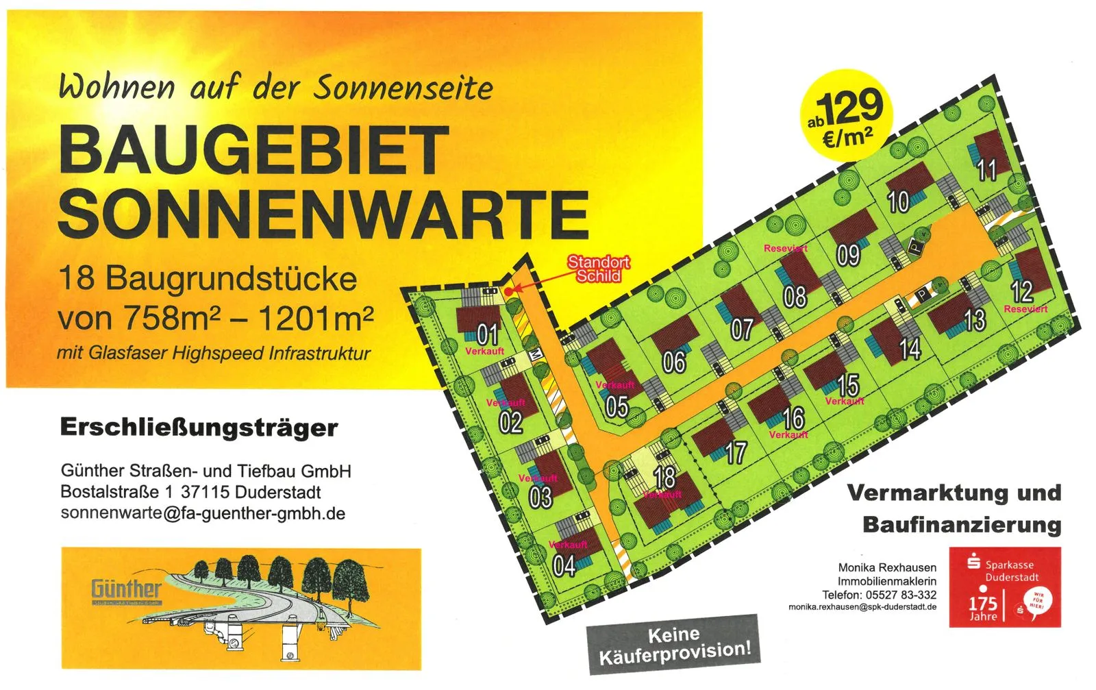 Baugebiet "Sonnenwarte" in Duderstadt, OT Breitenberg
